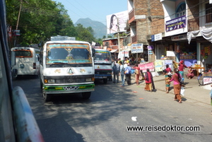 Busfahrt in Nepal