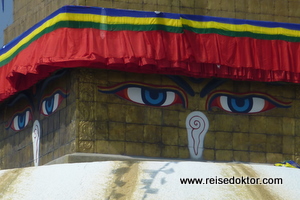 Stupa von Bodnath - Augen des Buddha