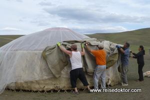 Jurtenzelt in der Mongolei