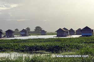 Bootshäuser in Sulawesi