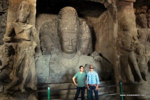 Der Höhlentempel auf der Insel Elephanta, Mumbai