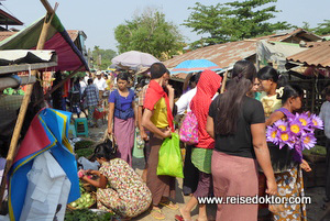 Mrauk U Markt Myanmar