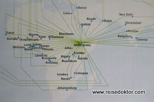 Streckennetz Ethiopian Airlines