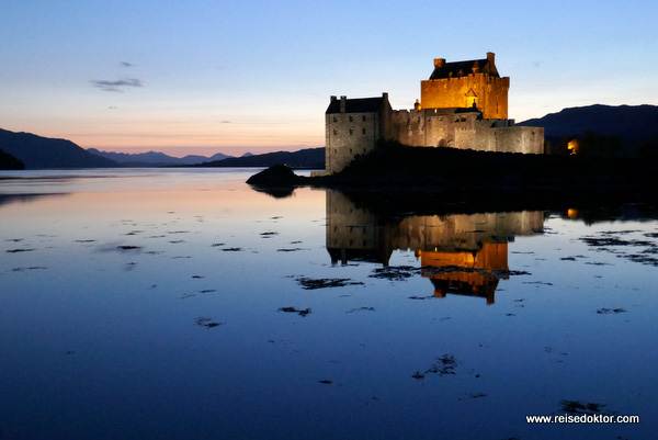 Eilean Donan Castle Sonnenuntergang